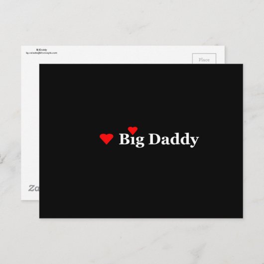 Carte Postale Heart Big Daddy (Devant / Derrière)