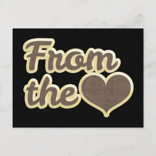 Carte Postale Heart Black Love