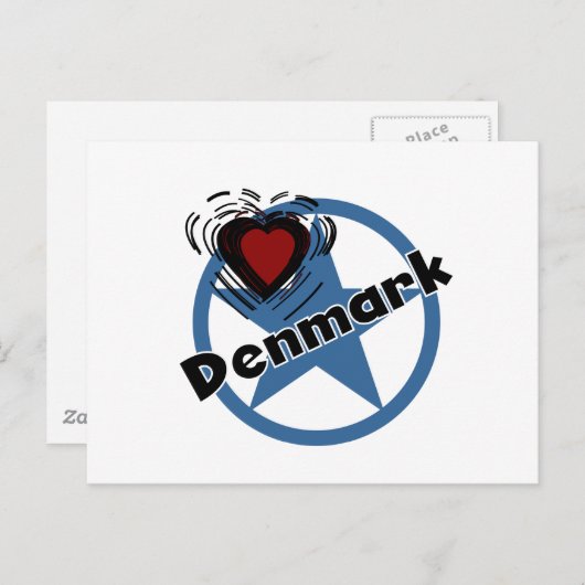 Carte Postale Heart Danemark (Devant / Derrière)