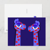 Carte postale HEART GIRAFFE (Devant / Derrière)