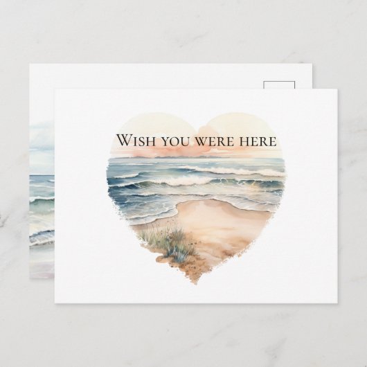 Carte Postale Heart Ocean Beach (Devant / Derrière)