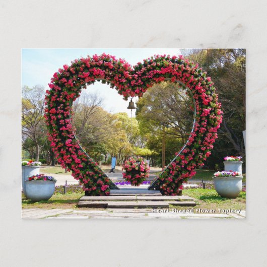 Carte Postale Heart-Shaped Flower Topiary (Devant)