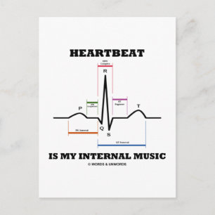 Carte Postale Heartbeat Is My Internal Music (ECG/EKG)