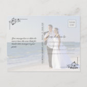 Carte Postale HEARTFELT MERCI Mariage photo Merci (Dos)