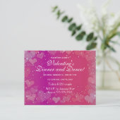 Carte Postale Hearts and Stars Valentine's Day Dance Invitation (Debout devant)