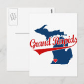 Carte Postale Hearts Grand Rapids Michigan (Devant / Derrière)