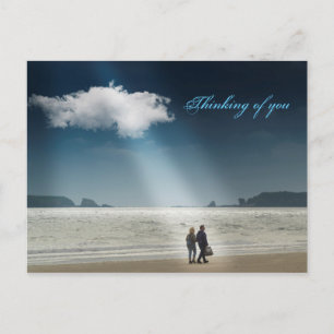 Carte Postale Hearts on a Beach.