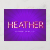 Carte Postale Heather en néon brillant (Devant)