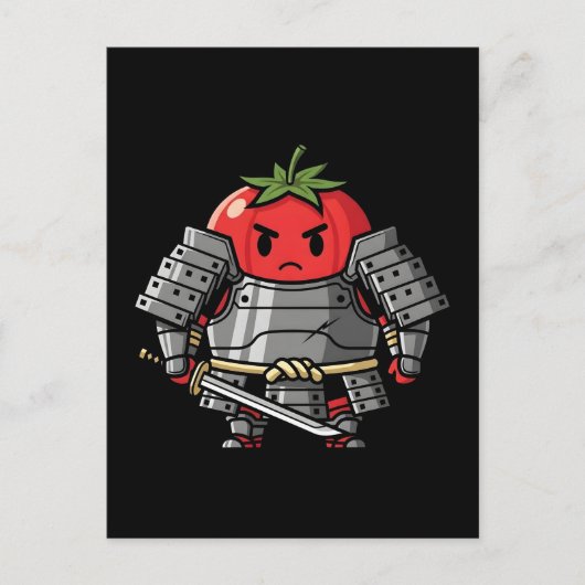 Carte Postale Heavy Armored Tomato Samurai Warrior Illustration (Devant)