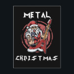 Carte Postale Heavy metal Christmas Santa Rock Horns Metalhead<br><div class="desc">Heavy metal Christmas Metalhead Santa Rock Horns</div>