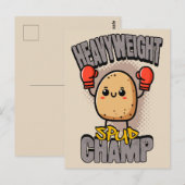 Carte Postale Heavyweight Spud Champ Boxing Potato  (Devant / Derrière)