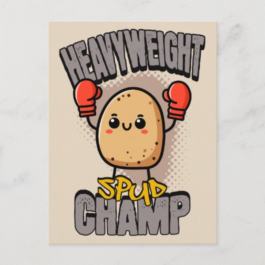 Carte Postale Heavyweight Spud Champ Boxing Potato  (Devant)