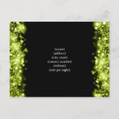 Carte Postale Hébergement Éclairage Lime Noir (Dos)