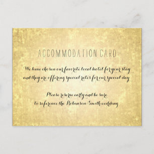Carte Postale Hébergement élégant Gold Foil Stars Confetti