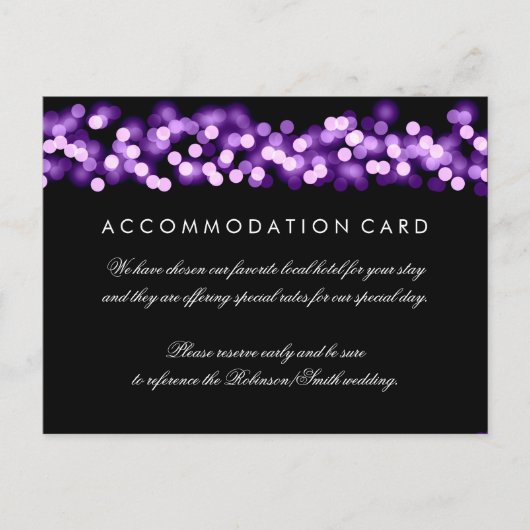 Carte Postale Hébergement élégant violet Hollywood Glam (Devant)