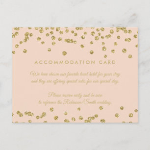 Carte Postale Hébergement Gold Faux Parties scintillant Confetti
