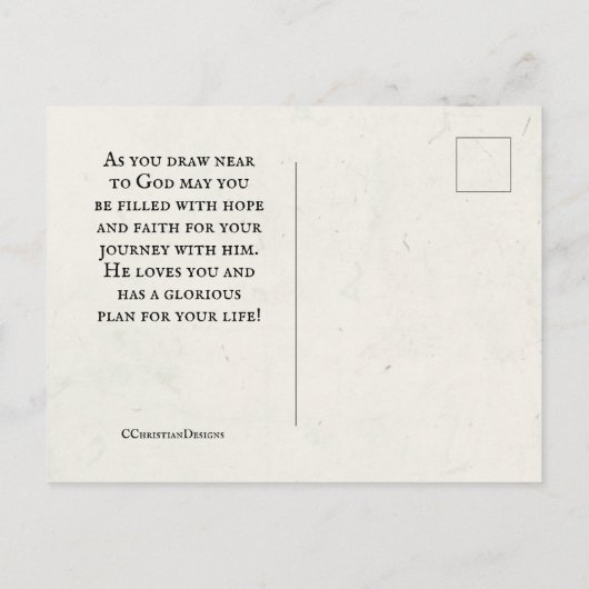 Carte Postale Hébreux 11:6 Sans foi il est impossible (Dos)