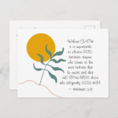 Carte Postale Hébreux 11:6 Sans FOI impossible s'il vous plaît D (Devant / Derrière)