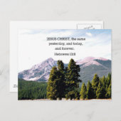 Carte Postale Hébreux 13:8 (Devant / Derrière)