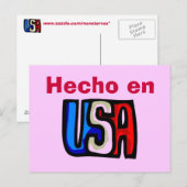 Carte postale Hecho en USA (Devant / Derrière)