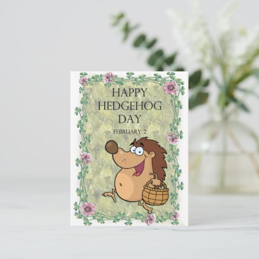 Carte Postale Hedgehog Day 2 février (Debout devant)