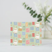 Carte Postale Hedwig Post Letter Block Pattern (Debout devant)