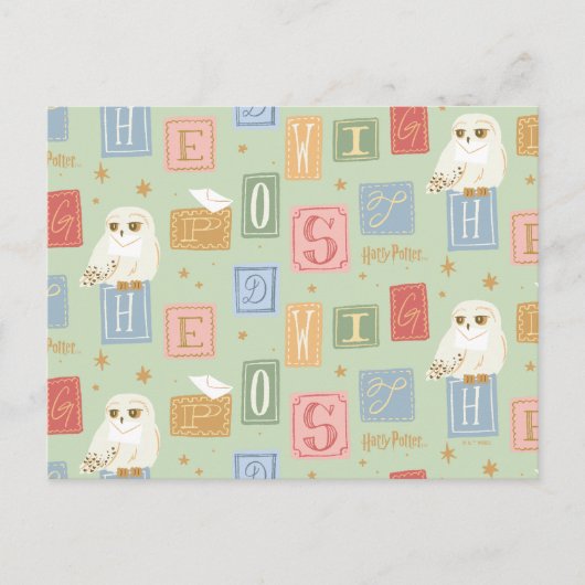 Carte Postale Hedwig Post Letter Block Pattern (Devant)