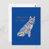 Carte Postale Heeler Cattle Dog Tiens Ma Treat (Devant / Derrière)