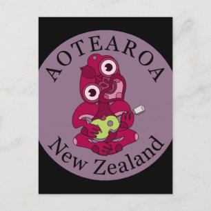 Carte postale Hei Tiki Ukulele Aotearoa