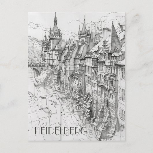 Carte Postale Heidelberg Allemagne Travel (Devant)