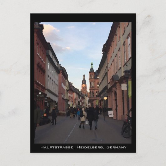 Carte Postale Heidelberg Hauptstrasse (Devant)