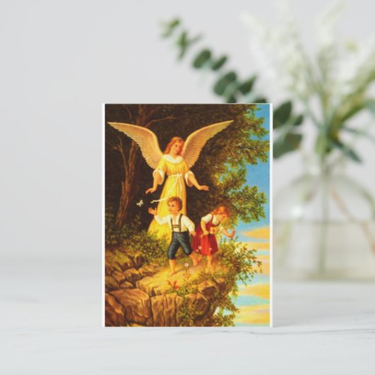 Carte Postale Heiliger Schutzengel - Huile Guardian Angel 8 (Debout devant)