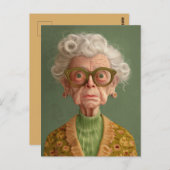 Carte Postale Hein ? Portrait Grandma (Devant / Derrière)