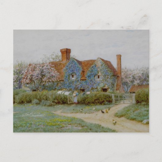 Carte Postale Helen Allingham Buckinghamshire House à Penn Stre (Devant)
