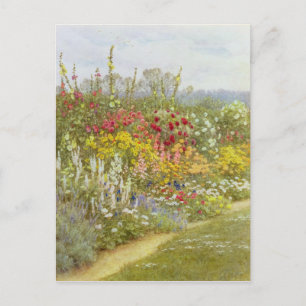 Carte Postale Helen Allingham Vintage Une Frontière Herbacée