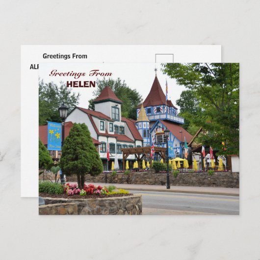 Carte postale Helen, Géorgie Holiday (Devant / Derrière)