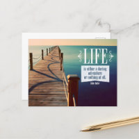 Helen Keller Citation Inspirationnelle "Aventure"