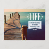 Carte Postale Helen Keller Citation Inspirationnelle "Aventure" (Devant)