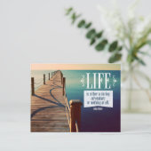 Carte Postale Helen Keller Citation Inspirationnelle "Aventure" (Debout devant)