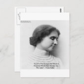 Carte Postale Helen Keller "Foi/Force" Citation de sagesse Cadea (Devant / Derrière)