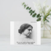 Carte Postale Helen Keller "Right 2 Happiness" Citation cadeau d (Debout devant)
