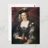 Carte Postale Helena Fourment par Peter Paul Rubens (Devant / Derrière)
