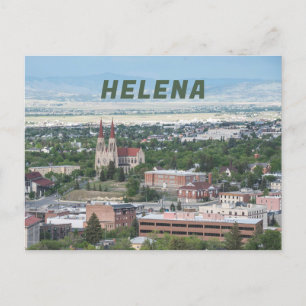 Carte Postale Helena, Montana vue aérienne du centre-ville