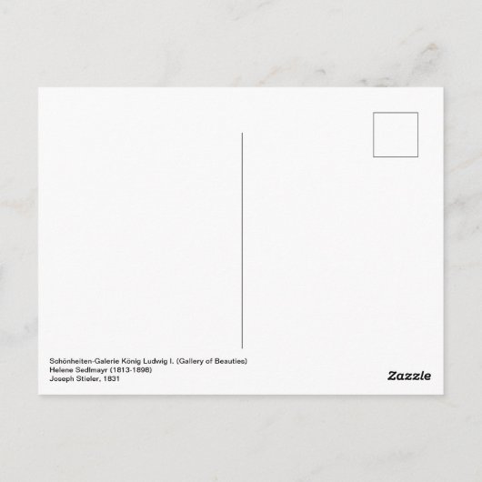 Carte Postale Helene Sedlmayr (Dos)