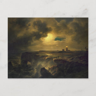 Carte Postale Helgoland au clair de lune, 1851