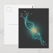 Carte Postale Hélice d'ADN Génétique Molécule d'acide désoxyribo (Devant / Derrière)