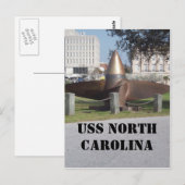 Carte Postale hélice de l'USS North (Devant / Derrière)