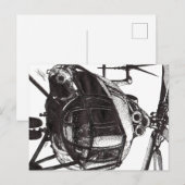 CARTE POSTALE HELICOPTER (Devant / Derrière)