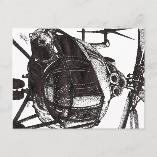 CARTE POSTALE HELICOPTER (Devant)