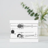 Carte Postale Hélicoptère Bell 47 (Debout devant)